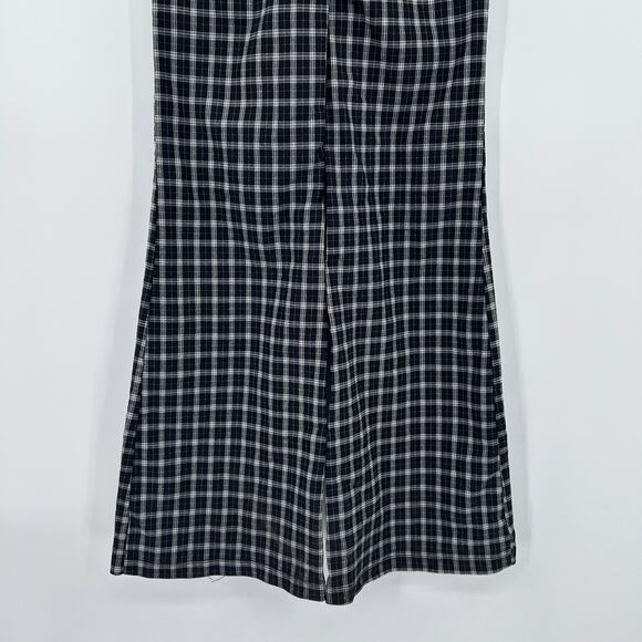 Aeropostale Plaid Flare Pants Elastic Waist Black White Academia Womens Sz XS - Picture 10 of 11